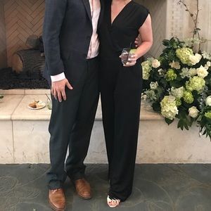 Black ripely rader jumpsuit